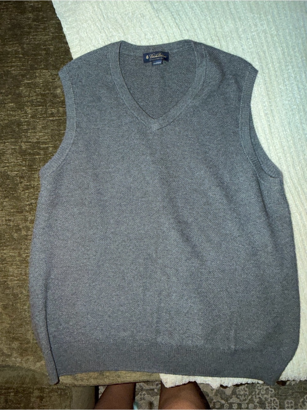 Men's V-Neck Gray Sweater Vest